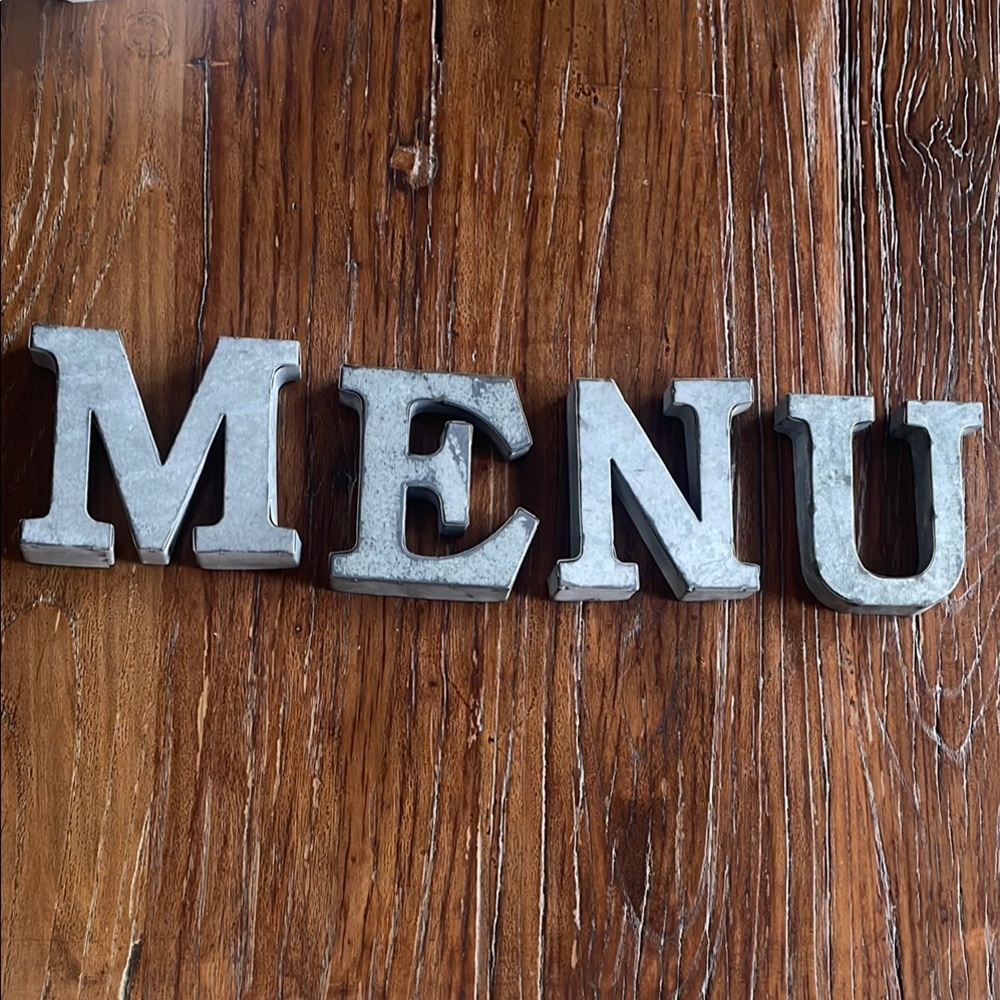 Metallic Gray Decorative Letters